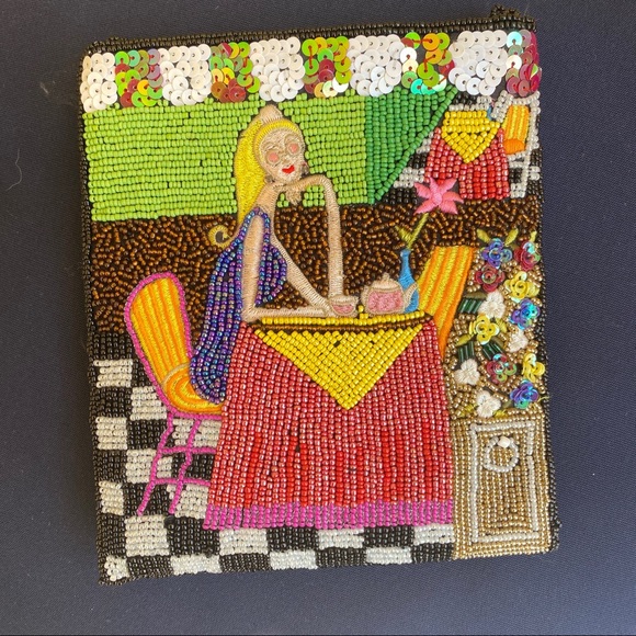 hand made Handbags - Beaded Sequins cross boy bag beaded PURSE Shoulder Strap Collection